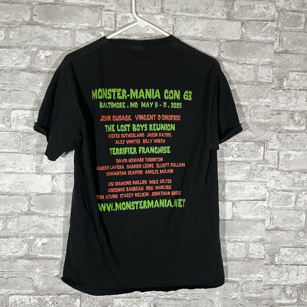 Monster-Mania Con 63 T-shirt 2025 Double Sided Horror Size Medium Baltimore MD - Picture 2 of 7